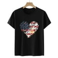 thumbnail image 5 of KALE 4th of July Short Sleeve Shirts for Women American Flag Patriotic 2D Independence Day Print Casual Sports T Shirt Y2K Clothes Black XXXL, 5 of 7