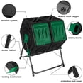 thumbnail image 5 of Dual Chamber Grow Tumbling Composter Tumbler Twin Compartment Chamber Outdoor Garden Steel Rotating Batch Compost Bin 2 Doors, 5 of 7