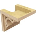 thumbnail image 5 of 8"W x 8"D x 8"H Wide Sheridan Rough Cedar Woodgrain TimberThane Corbel, Primed Tan, 5 of 6