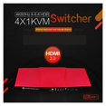 thumbnail image 1 of 2.0 Kvm Switch HDR Hub USB 4 PORT 4 In 1 Out KVM Switcher Splitter Box For Sharing Keyboard Mouse PRINT Monitor, 1 of 6