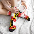 thumbnail image 7 of Mens Crew Socks Womens Flag Of Maryland Pattern Workout Training Athletic Socks, 7 of 7
