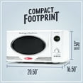 thumbnail image 6 of Nostalgia Retro Microwave for Countertop 0.9 cu ft Vintage Microwave, White, 6 of 8