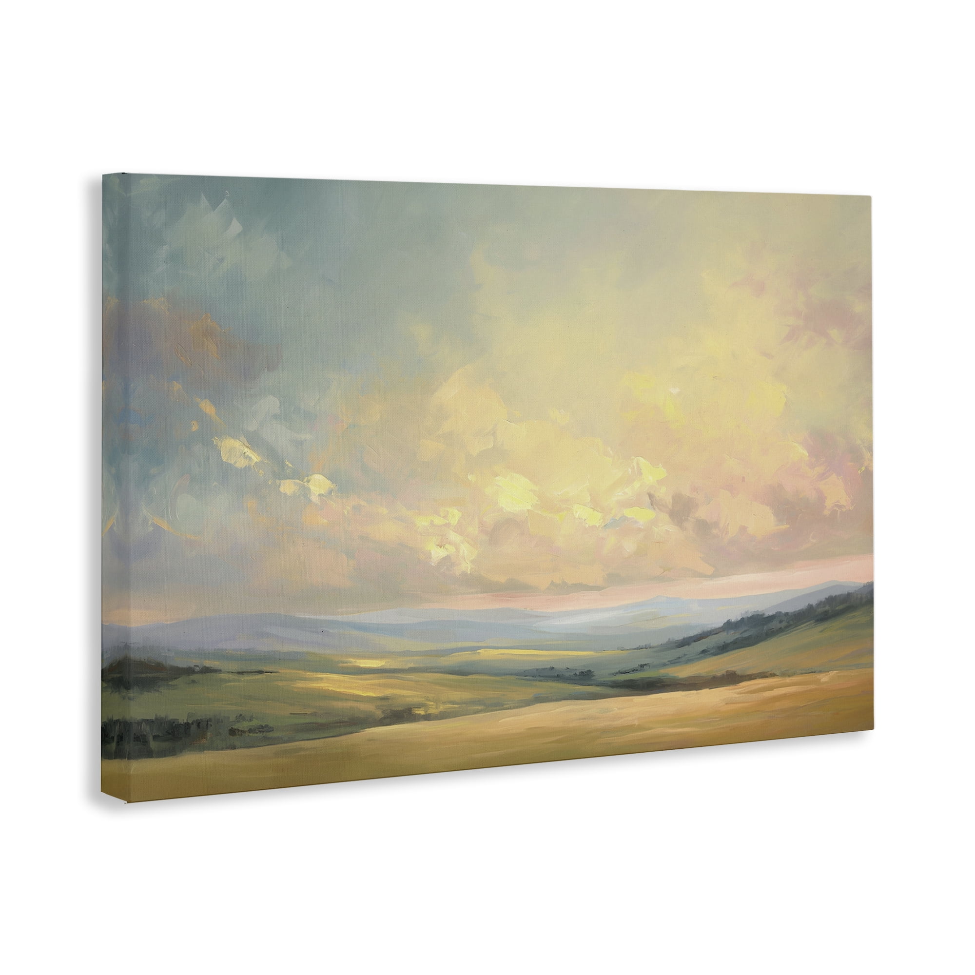 Stupell Industries Tranquil Twilight Fields Landscape & Nature Painting Wrapped Canvas Art Print Wall Art, 24 x 16