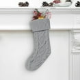 thumbnail image 4 of Large Knitted Christmas Stocking – Holiday Tree Hanging Decorations, Candy Gift Bag for Christmas, Festive Sock Ornament for Gifts and Tree Decor, 4 of 5