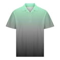 thumbnail image 4 of LADIGASU Men Casual Solid Short Sleeve Turn Down Collar Buttons T-Shirt Blouse, 4 of 6