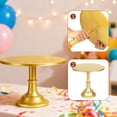 thumbnail image 3 of 7 Pcs Metal Dessert Table Display Set, Rectangular Gold Cake Stand, Metal Cake Pedestal Stands, Round Cupcake Display Stand for Wedding Birthday Holiday Tea Party, 3 of 6