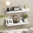 thumbnail image 2 of Furinno TANNA Floating Shelves for Wall Set of 2, 9 x 35 Wall Shelf, Wall Mounted Floating Shelf with Invisible Bracket, 2-in Thick Shelf, for Bathroom, Living Room, Bedroom, Home Office, White, 2 of 4