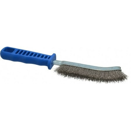

JAZ USA - Stainless Steel Crimped Wire Scratch Brush - 5 Brush Length x 5 Brush Width 10 OAL 1-1/8 Trim Length Plastic Handle (5 Pack)