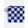 thumbnail image 3 of No Boundaries Women’s Game Day Checkered Beaded Pouch, Blue Checkered, 3 of 4