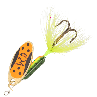 Rooster Tail, Inline Spinnerbait Fishing Lure, Fire Tiger Tux, 1/8 oz