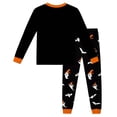 thumbnail image 5 of WhouRiu Girls Halloween Graphic Pajamas Long Sleeve Crew Neck T Shirts And Pants Pajama Set 2 Piece Kids Autumn Winter Cozy Cute Sleepwear,3-4 Years, 5 of 6