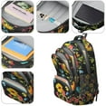 thumbnail image 4 of Black Sunflower Backpack for School,Cute School Bag,Schoolbag with Adjustable Shoulder Straps & Padded Back,16.9 Inch, 4 of 5