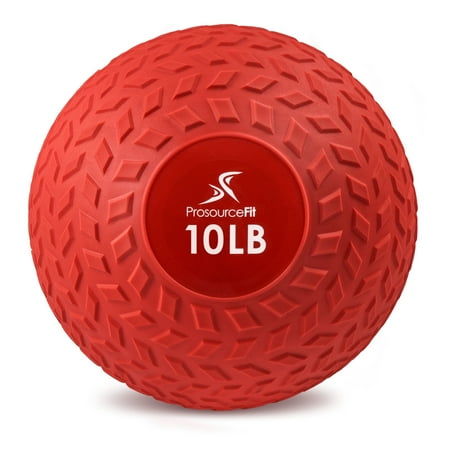 ProsourceFit Tread Slam Medicine Balls w/ Ultra Grip for Weighted Workouts  10 lb
