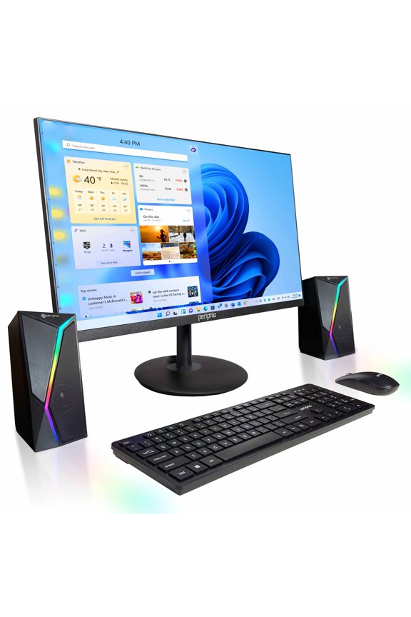 Restored BlairTech All-in-One Desktop Computer with 24" Monitor, Intel Core i5, 16GB RAM, 512GB SSD, Windows 11 Pro, Wireless Keyboard & Mouse, RGB Speakers