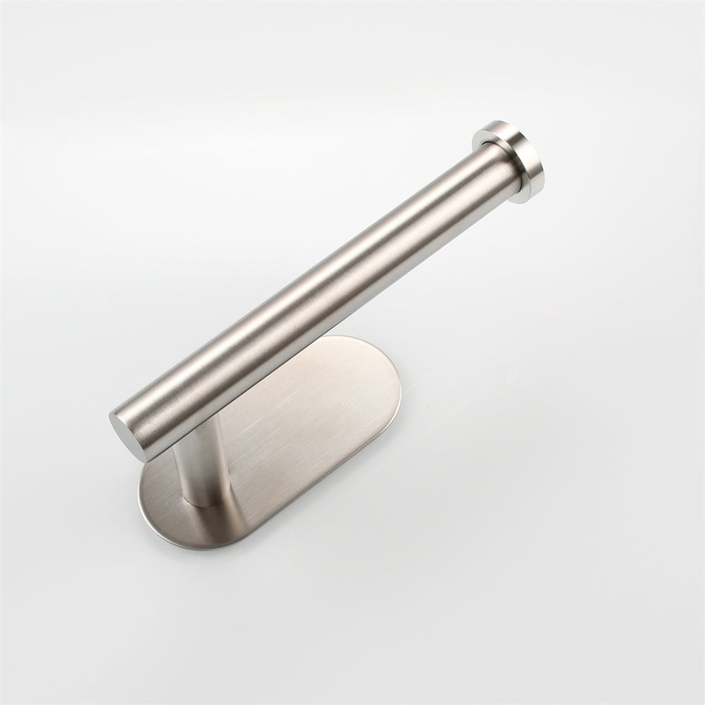 Tcbosik Toilet Paper Holder, Adhensive Tissue Paper Roll Holder, Toilet Tissue Holder for Bathroom Washroom Kitchen RV Camper, Brushed Nickel
