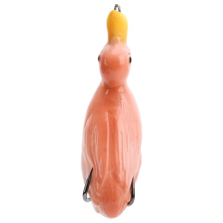 Artificial Duck Shape Fish Bait Lifelike Soft Silicone Lure Fishing Swimbait with HookOrange