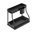 thumbnail image 2 of Organizador bajo el fregadero con cajones deslizantes – Estante de almacenamiento de 2 niveles para baño, cocina, oficina o lavadero – Plástico duradero con bordes elevados y estructura en forma de H, 2 of 6