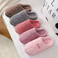 thumbnail image 4 of Pantuflas de algodón para mujer, amantes del otoño y el invierno, hogar, hogar, cálidas, antideslizantes, de felpa, fondo grueso, pantuflas de algodón para interior para hombre, 4 of 6