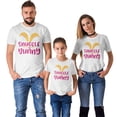 thumbnail image 6 of Easter Day Rabbit Patterns Graphic Summer Short Sleeve Tops For Women and Men Casual Crew Neck T-Shirts, White, 6 of 15