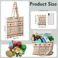 thumbnail image 3 of Earthy Bohemian Style Washable Fabric Shopping Tote - Foldable Grocery Bag for Everyday Use, 3 of 6