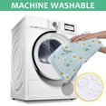 thumbnail image 6 of Light Blue Daisy Flower Pattern Square Tablecloth,Waterproof Square Table Cover,Wipeable Spillproof Washable Table Cover for Home Kitchen Party Decor 60"x60"(152x152cm), 6 of 6