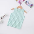 thumbnail image 4 of XYIJANI Blouses Toddler Kids Girls Dance Tank Top Racerback Crop Tank Top Stripe Sleeveless Sports Dance Top Ballet Gymnastics Dancewear Tops (Mint Green,150), 4 of 4