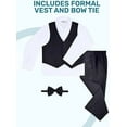 thumbnail image 4 of S.H. Churchill & Co Boys' 5-Piece Tuxedo Set Includes Premium Formal Jacket, Pants, Shirt, Vest , and Bow Tie, 4 of 7