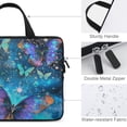 thumbnail image 3 of AWERP Fantasy Watercolor Style Butterflies Star Sky Full of Stars Laptop Bag Tablet Cover Neoprene 15inch, 3 of 5