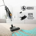 thumbnail image 6 of OVENTE Electric Bagless 3-in-1 Stick and Handheld Vacuum 400W Lightweight Multi-Surface Cleaner with Floor Brush & Crevice Nozzle Tool for Cleaning Hardwood, Carpet, Pet Hair, Kitchen, Car ST102BGD, 6 of 7