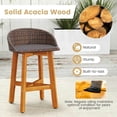 thumbnail image 5 of Yardi Yarda Outdoor Faux Rattan Bar Chairs Set of 2, Bar Chair with Ergonomic Backrests and Footrests for Outdoor as Yard, Brown, 5 of 11