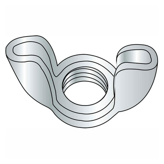 Wing Nut - Stamped - #10-24 - Type D - Style 1 - Low Carbon Steel - Zinc CR 3 -