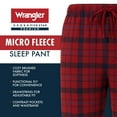 thumbnail image 5 of Wrangler Ultra Comfort Microfleece Men's Lounge Pants, Relaxed Fit, Plaid, 100% Polyester Fleece, M-2XL, 5 of 5