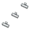 thumbnail image 1 of maskred Pinces de Mode Grand Style Simple à Portée de Main Style Simple Robuste Exquis Accessoires Barrettes pour Femmes Noir/rectangle 3Set, 1 of 6