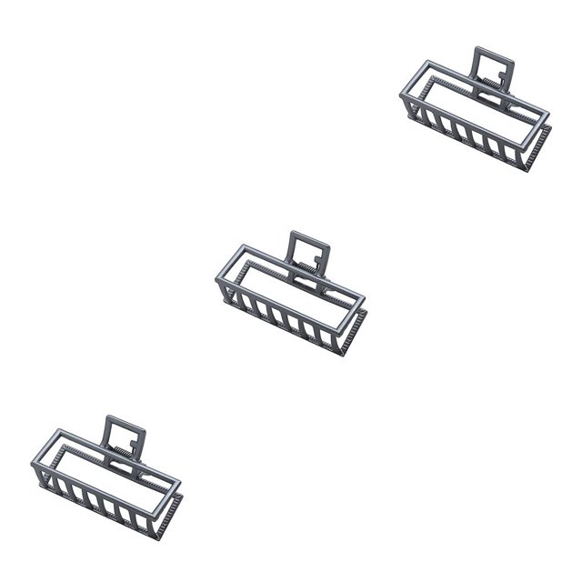 maskred Pinces de Mode Grand Style Simple à Portée de Main Style Simple Robuste Exquis Accessoires Barrettes pour Femmes Noir/rectangle 3Set
