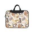 thumbnail image 2 of YFYANG 13 inch Universal Laptop Bag Oxford Cloth Laptop Sleeve, Multi-functional Brown Abstract Geometric Graffiti Notebook Computer Messenger Bag Handbag, 2 of 8