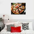 thumbnail image 4 of ONETECH Derkymo Food Canvas Wall Art Delicious Italian Pizza Served on Wooden Table Food Pictures Stretched Gallery Canvas Wraps Giclee Print for Kitchen Dinning Room Restaurant 16\x12\, 4 of 4