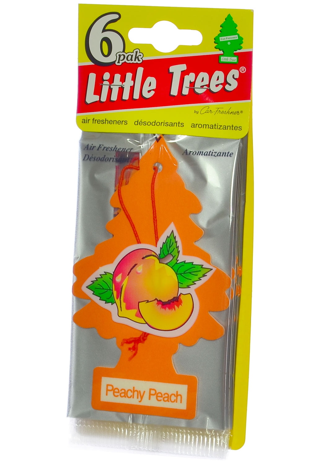 Little Trees Cardboard Hanging Car, Home & Office Air Freshener, Peachy