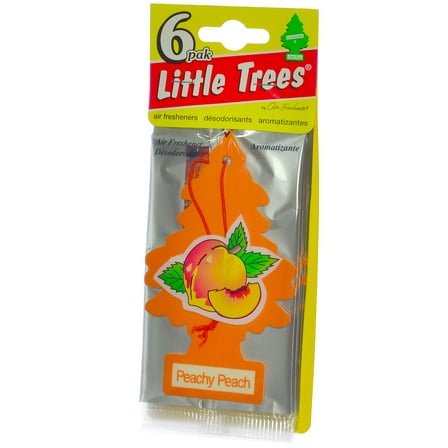Little Trees 60319 Peachy Peach Hanging Air Freshener for Car & Home 6 Pack!