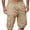 Khaki, variant on Cargo Shorts for Men Shorts Casual Solid Cargo Shorts With Multi-Pocket Button Zipper Elastic Waist Knee-Length Workwear Breathable Lightweight Casual Pants