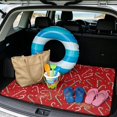 thumbnail image 2 of HUISEFOR Christmas Candy Cane Car Trunk Mat 29" x 39" Non-Slip Cargo Mat Rear Trunk Liner Removable Automotive Accessories Universal Fit for Most Vehicle, 2 of 7
