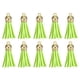 thumbnail image 1 of Uxcell 20Pack 1.5" Borlas de Cuero Llavero Encanto con Tapa Dorada para DIY, Verde, 1 of 6