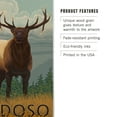 thumbnail image 3 of Ruidoso, New Mexico, Elk Scene Birch Wood Wall Sign (6x9 Rustic Home Decor, Ready to Hang Art), 3 of 5
