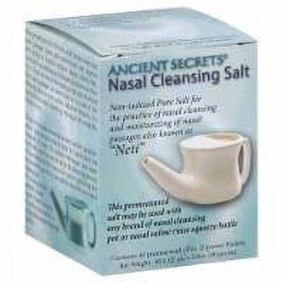 Ancient Secrets Nasal Cleansing Pot Salt Non-Iodized, For the Practice of Nasal Cleansing 10 oz 4 Pack