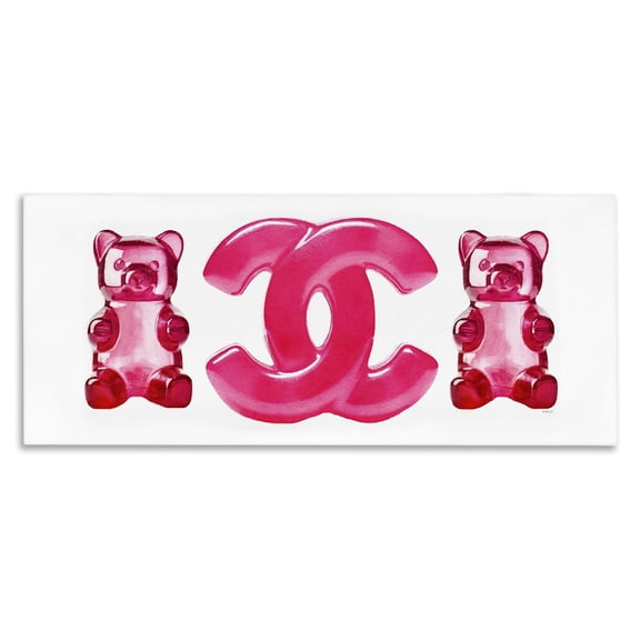 Stupell Industries Eclectic Red Glam Brand Gummy Canvas Art, 30 x 13, by Amanda Greenwood
