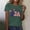 Green, variant on American Flag Patriotic T-Shirt Women 4th of July Shirt USA Flag Stars Stripes Graphic Shirt Summer Casual Tops
