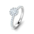 thumbnail image 2 of Certified G/I2 1 Carat TW Diamond Halo Set Engagement Ring in 10k White Gold, 2 of 5
