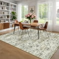 thumbnail image 3 of Garvee 5'x7' Vintage Floral Print Area Rugs with Non-Slip Backing, Washable Rug Oriental Distressed Carpet Soft Low Pile Indoor Mats for Living Room Bedroom Dining Room, Brown, 3 of 7
