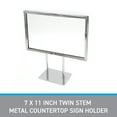 thumbnail image 5 of SSWBasics 7 x 11 inch Twin Stem Metal Countertop Sign Holder - 11 1/4"H, 5 of 7