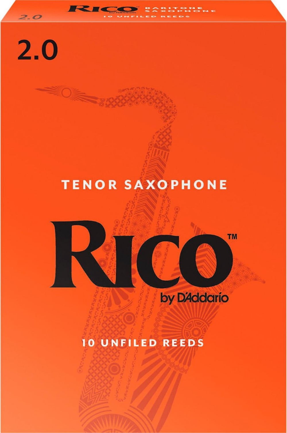 Rico Baritone Saxophone Reeds, Box of 10 Strength 2