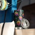 thumbnail image 3 of 20oz Tumblers Neon Halloween Pumpkins Pattern Stainless Steel Vacuum Insulated Double Wall Travel Tumbler Cups Mug with Lid and Straw,Cleaning Brush for Cold & Hot Drinks, 3 of 7